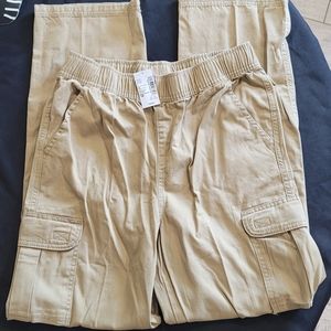 Children's Place Khaki Cargo Uniform Pants Boys 16 NWT